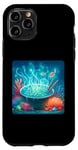 Coque pour iPhone 11 Pro Nouilles ramen comme vrilles bioluminescentes sous la mer. Corail