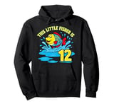 This Little Fisher Is 12 Year Old Girl Boy Birthday Fishing Pullover Hoodie