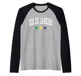 Rio De Janeiro Classy College Retro Style Novelty Souvenir Raglan Baseball Tee