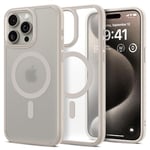 Spigen Ultra Hybrid MagFit Case for iPhone 15 Pro Max, Compatible with MagSafe Accessories - Frost Natural Titanium