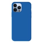 Coque silicone unie Mat Bleu compatible Apple iPhone 13 Pro Max - Neuf