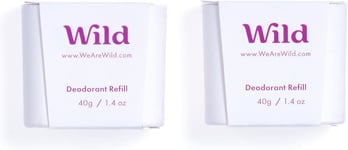 Wild - Natural Refillable Deodorant - Coconut & Vanilla Refill Duo Pack - Vegan