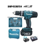 1 XMAKITA SUPERKIT 18VP-3Ah DHP453RFX4 C/ 2BATT.