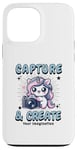 Coque pour iPhone 13 Pro Max Appareil photo mignon Photographe Licorne Capture et