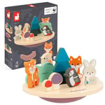 Janod d'Équilibre FSC-Thème Écosystème-12 Figurines en Bois + 2 Socles-Jeu d'Éveil et Premier Age-Partenariat WWF-Dès 24 Mois, J08642, Multicolore