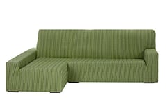 Martina Home Housse élastique pour canapé Chaise Longue Bras Gauche 32x42x17 cm Vert