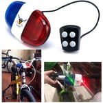 Cykel LED-lampa Cykel Cykel Elektrisk Horn 4 Ljud 6 LED Cykling Polis Siren Elektrisk Ljus Cykelutrustning Tillbehör-XIN