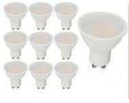 5W GU10 A+ Energy Saving LED Light 3000K Non-Dimmable 110 Beam Angle 10 Pack (Warm White, 10)