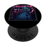 Rétro Japonais Arcade Gaming Cyberpunk Graphique Japonais PopSockets PopGrip Interchangeable