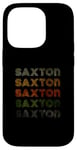 Coque pour iPhone 14 Pro Love Heart Saxton Tee Grunge Vintage Style Saxton Noir