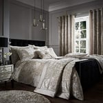 Catherine Lansfield Crushed Velvet Quilted 220x220cm Bedspread Silver Grey