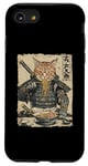 iPhone SE (2020) / 7 / 8 Samurai Cat Loves Ramen Funny Anime Japanese Artwork Samurai Case