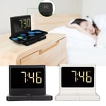 Phone Digital Clock Charger 3 In 1 Type C Wireless Charging Alarm Clock With UK