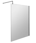 Wetroom 8mm Toughened Safety Glass Screen and Support Bar 1400mm x 1850mm - Sati