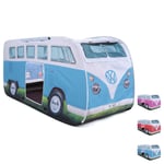 Official VW Campervan T1 T2 Kids Blue Pop Up Play Tent - Blue