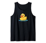 Cute Yellow Rubber Ducky Little Bath Toy Duck Tank Top