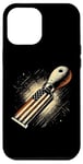 Coque pour iPhone 12 Pro Max Tour de tournage du bois drapeau américain USA