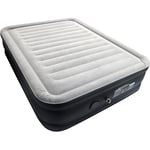 Aufun - Lit à air autogonflant pour 2 personnes, Matelas gonflable Lit d'invité avec pompe électrique intégrée, Avec sac, 300KG max, 195 x 152 x 46cm