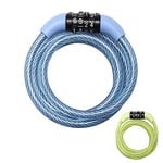 MASTER LOCK Bike Lock Cable [Combination] [1.2m Coiling Cable] [Outdoor] [Random Color] 8143EURDPROCOL - Ideal for Bike, Electric Bike, Skateboards, Strollers, Lawnmowers and Other Outdoor Equipment