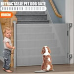 Retractable Pet Dog Gate Safety Guard Folding Baby Toddler Stair Gates Isolation