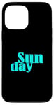 Coque pour iPhone 13 Pro Max Graphique de couleur turquoise Turquoise Sunday