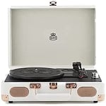 GPO Soho Retro Briefcase Style 3 Speed Turntable- White