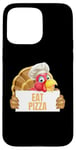 Coque pour iPhone 15 Pro Max Un cuisinier drôle de Thanksgiving à la dinde mange une pizza