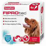 Beaphar Fiprotec Flea Tick Removal Prevent Spot On Medium Dog 10kg-20kg 4 Pack