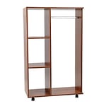 HOMCOM Open Wardrobe 02-0603 Particle Board Brown 400 mm x 800 mm x 1280 mm