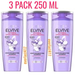 LOreal Elvive Hydra Hyaluronic Moisture Boosting Shampoo,full Bouncy Hair3x250ml