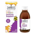 Zarbee's Children’s Immune Support, 120 ml, Berry Flavoured, For Kids Aged 3 And Up, Pure Honey, Marshmallow Root Extract, Vitamin D and Biotin, No Artificial Colours or Flavours