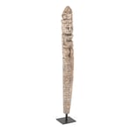 Decoration D ’ Autrefois - Statue Bois Naturel 14x14x108cm