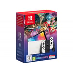 Nintendo Switch OLED Mario Kart 8 Deluxe & Switch Online Bundle Black & White