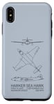 Coque pour iPhone XS Max Plans d'avion britannique Hawker Sea Hawk