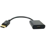 Adaptateur passif DisplayPort 1.2 mâle / HDMI femelle avec cordon 0.15m