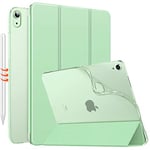 MoKo for iPad Air 6th Generation 11-inch Case (M2) 2024, iPad Air 5th/4th Gen Case 10.9" 2022/2020, Translucent Frosted Soft TPU Back Cover for iPad Air 6/5/4 Gen, Slim iPad Air Case, Green