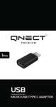 QNECT Adapter USB 2.0 Type C - USB 2.0 type B Micro