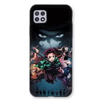 Cokitec Coque pour Samsung Galaxy A22 5G Manga Demon Slayer Noir