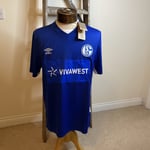 Umbro BNWT Mens S04 FC Schalke 04 Home Jersey Blue Medium German Football