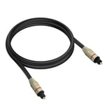 Câble Optique Audio Numérique Connecteur Toslink Flux lumineux 1m LinQ - Noir