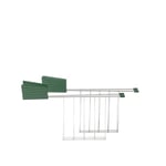 Alessi Plissé MDL08RA GR - Set de Deux Pinces Pour Grille-Pain Design, en Acier et Résine Thermoplastique, Vert