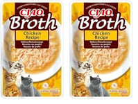 INABA Bouillon Churu - Bouillon pour Chats - Recette de Snacks au Poulet - récompenses Contenant des protéines animales, sans céréales, conservateurs, colorants, Citron Vert, 1 x 40 g (Lot de 2)