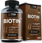 Biotin Hair Growth Supplement,180 Biotin Capsules, Hair Vitamins for Women & Me