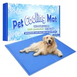 Bamda Cooling Mat for Dogs, Dog Cooling Mats, Super Scratch-Resistant & Non-Toxic Gel Cool Pad Bed for Pet. Pressure Activated Pet Cool Pad No Water or Electricity Need （65 * 50 M）