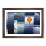 Big Box Art The Harbinger of Autumn by Paul Klee Framed Wall Art Picture Print Ready to Hang, Walnut A2 (62 x 45 cm)