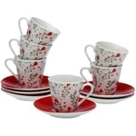 Kaffekoppar - VERSA - Set om 6 - Porslin - Flerfärgad - Modern design