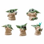 5 st/set Mandalorian War Star Little Baby Yoda Staty Figur Leksaker Hem Dekoration Present Till Barn [LGL] Multicolor 1 Set