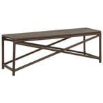 Banc de jardin meuble de patio resine marron Helloshop26