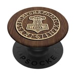 Thors Hammer Runes Circle Viking Celtic Norse Nordic Symbol PopSockets Adhesive PopGrip