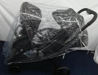 UNIVERSAL DOUBLE TWIN/ TANDEM RAINCOVER ( RAIN COVER ) PUSHCHAIR Front Back pram